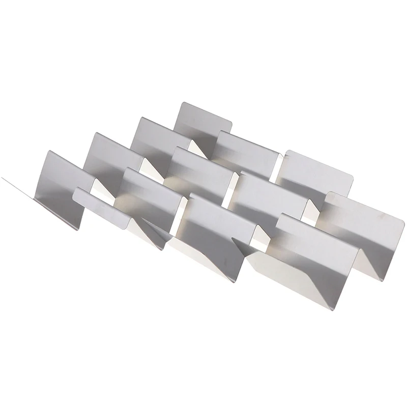 Convenient Chic Stainless Steel Taco Holder Stand Tray Rack Oven Dishwasher Safe Restaurant Hot Outdoor Tableware