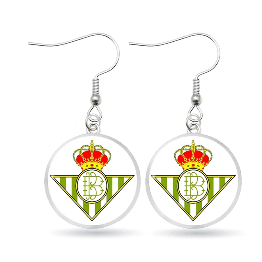 

England Football Club Logo Dangle Earrings Glass Jewelry Team Logo Earrings Fan Gifts Jewelry Earings Fashion Jewelry Aretes