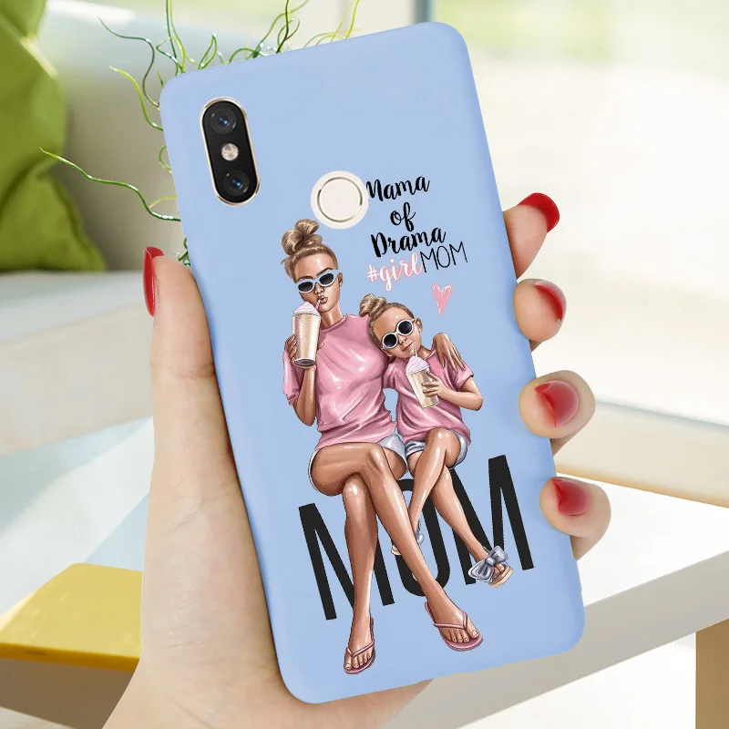 MOM02 Чехол для маленькой девочки Redmi 6A, чехол для Xiaomi Redmi 7A, 8A, 6A, 7 A, Redmi Note, 7, 6, 8 Pro, чехол, карамельный цвет, Силиконовый ТПУ бампер Super Mama - Цвет: MOM02