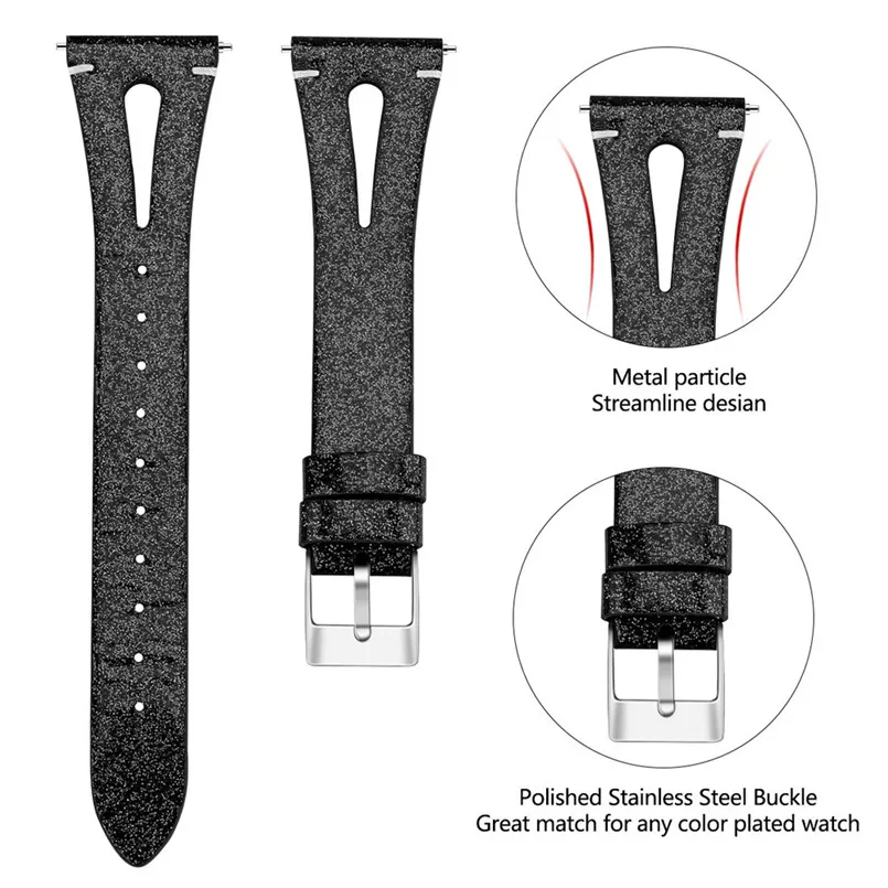 Кожаные часы с яркими украшениями Bling Band Браслет сменный ремешок forFitbit Versa Смарт-часы ремешок 40JUL29