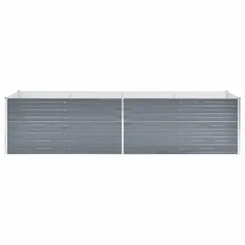 

【USA Warehouse】Garden Planter Galvanized Steel 126"x31.5"x31.3" Gray