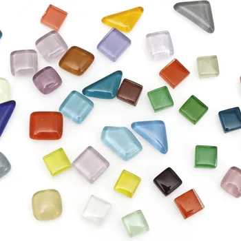 

Geometric Figures Mini Crystal Mosaic Glass Tiles Children's Handmade Creative Parts 1 cm Colored Squares