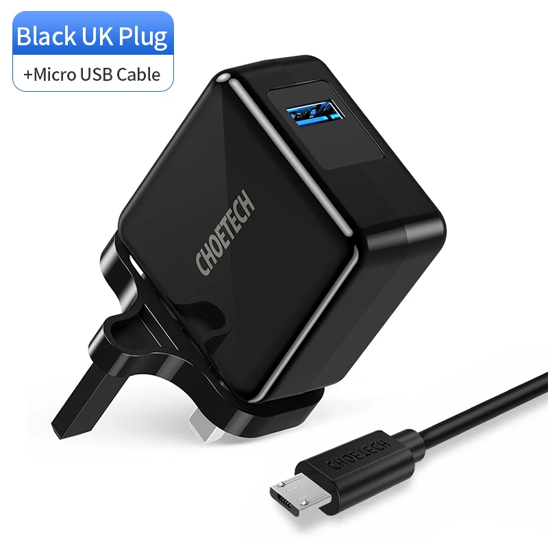 CHOETECH 18 Вт Быстрая зарядка 3,0 USB настенное зарядное устройство для iPhone XR XS X 8 8 Plus зарядное устройство для мобильного телефона для samsung Galaxy S9 Plus Note8 - Тип штекера: UKAB