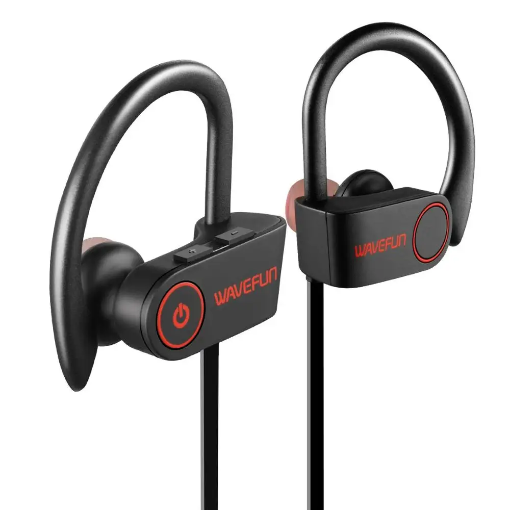 black Wavefun X-Buds super bass bluetooth наушники беспроводные наушники bluetooth наушники IPX7 водонепроницаемые для спортивных телефонов с микрофоном - Цвет: black