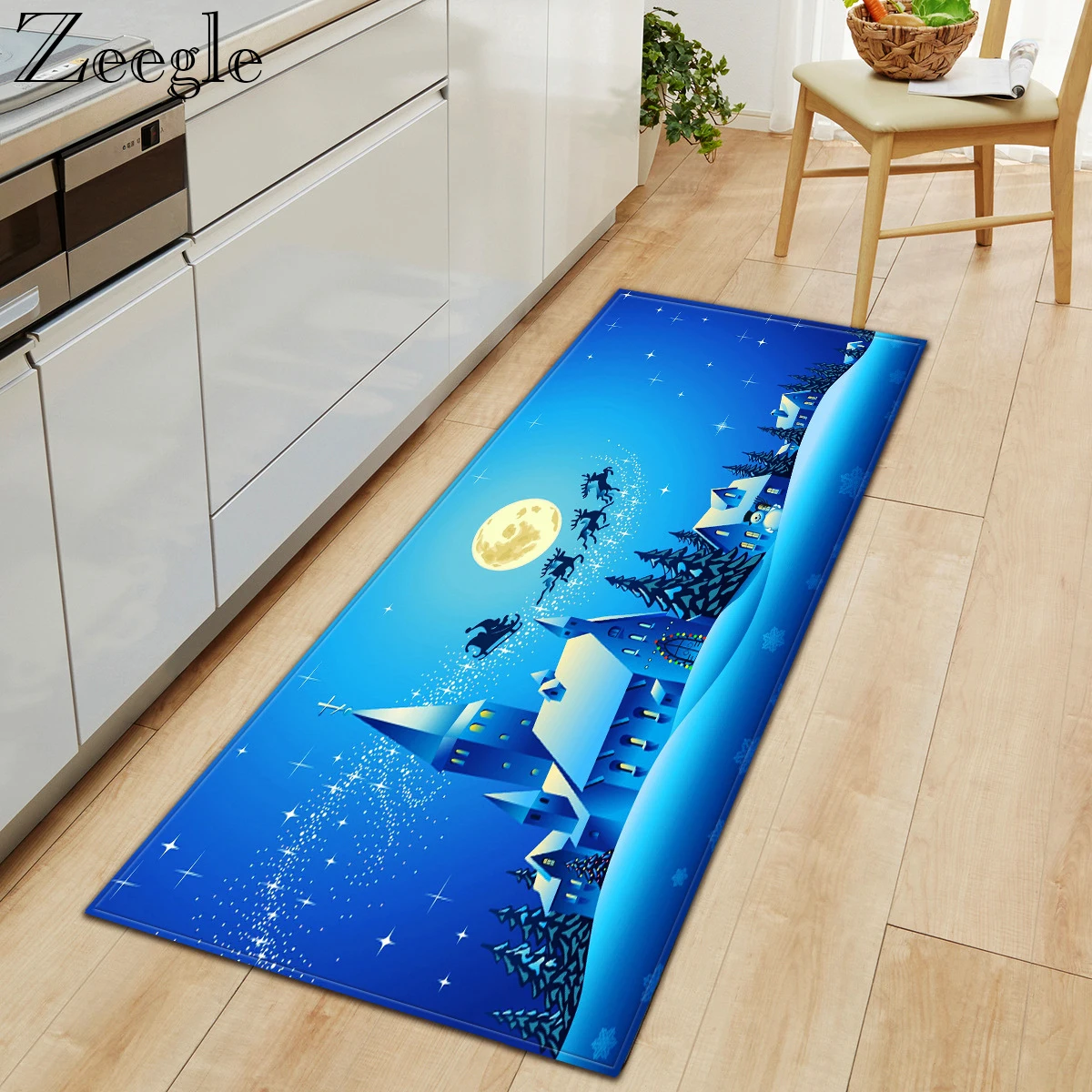 Zeegle Carpet Entrance Floor Mat Christmas Home Decoration Living Room Rug Anti-slip Soft Bathroom Doormat Washable Shower Mat