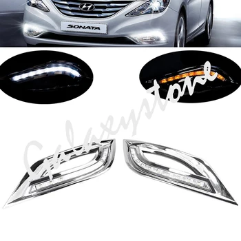 

LED Auto Daytime Running Fog Lights Fit For Hyundai Sonata 2011 2012 2013 2014 DRL Lights Pair