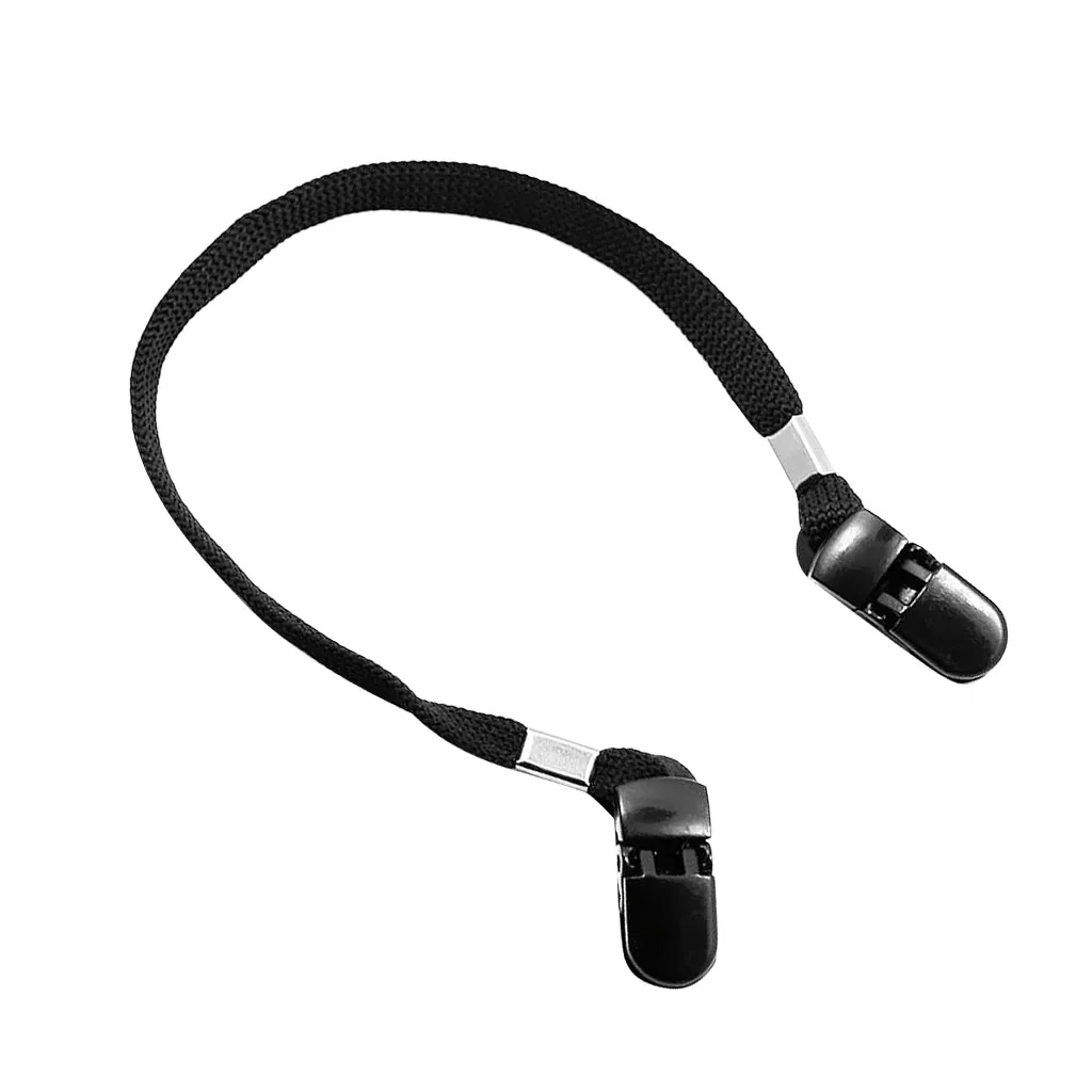 Portable Polyester Safety Wind Lanyard with Plastic Clips for Hat Scarf