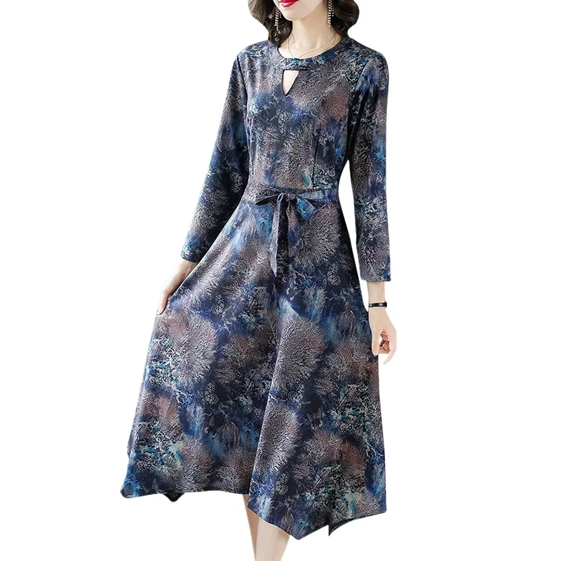 Dress Women Autumn winter vintage temperament ladies slim slim long sleeve dress vestidos dress women sukienki women dress