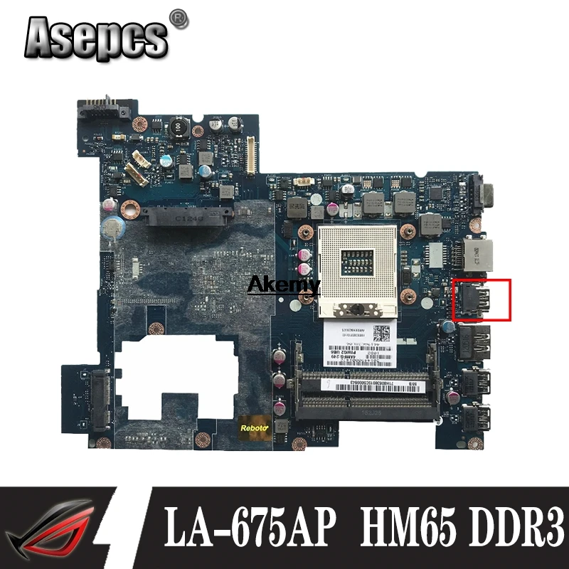 

Laptop Motherboard For Lenovo G570 PIWG2 LA-675AP Mainboard HM65 DDR3 Socket PGA989