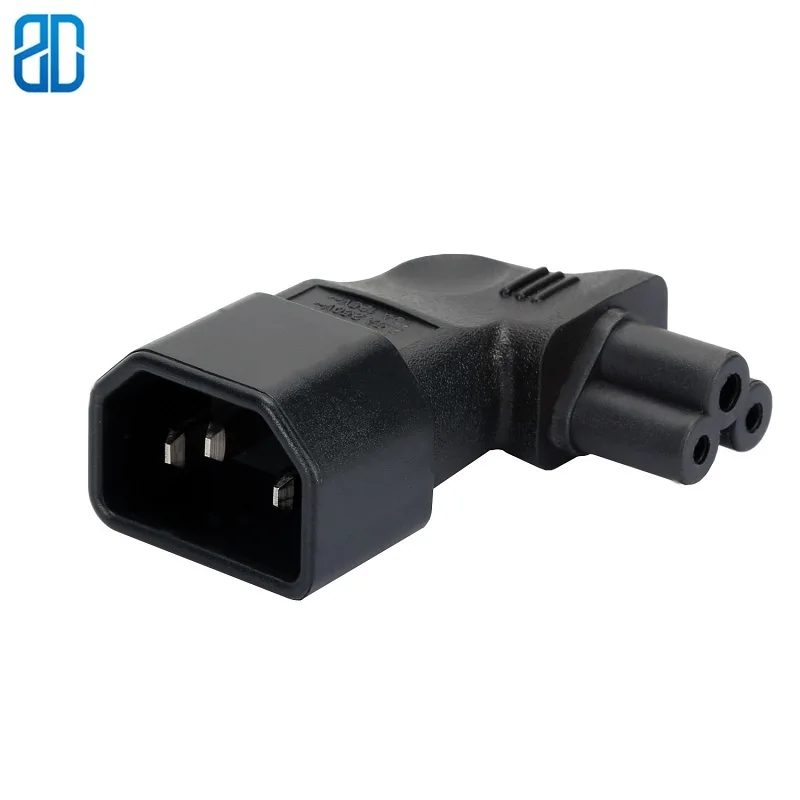 

C14-C5 IEC 320 C14 to C5 Right Angle Adapter IEC 3Pole Male toMickey Mouse Female 90degree Vertical Right Angle AC converter