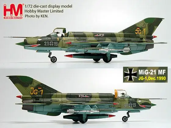 Хобби мастер MiG-21MF Luftwaffe JG 1 Германия 1990 1/72 литье под давлением модель самолета Ограниченная серия