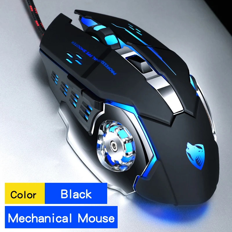 Gaming Mouse Pro Gamer 8D 3200DPI Adjustable Wired Optical LED Computer Mice USB Cable Silent mouse 5