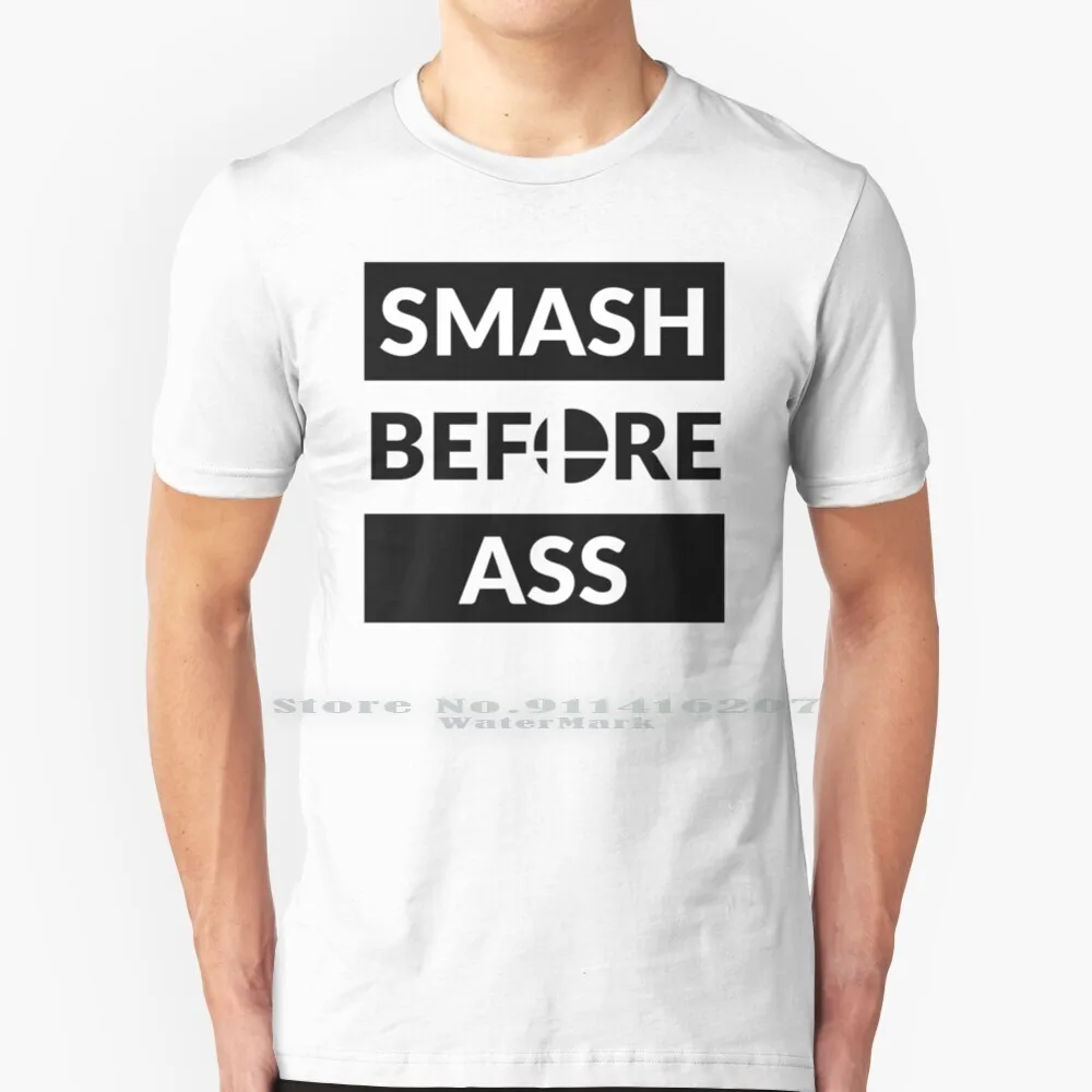 Smash Before A $ $ T Shirt 100% Puro Cotone Melee Smash Smash 4 Super Smash Bros Super Smash Bros Melee Video