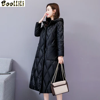 

Boollili Winter Jacket Women Warm Red Parka Korean Hooded Coat Women Long Womens Jackets Abrigos Mujer Invierno 2020