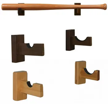 

Baseball Bat Wall Mount Display Handmade Solid Wood Baseball Holder Horizontal Display for Softball & Hockey Stick