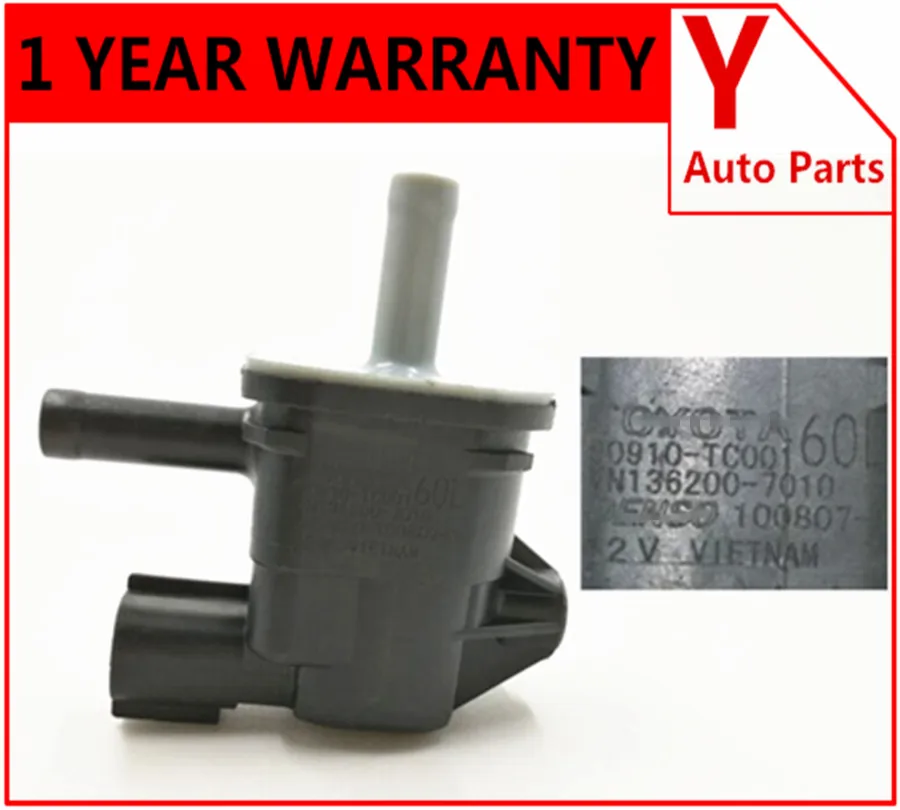 Transmission Solenoids 90910 TC001 136200 701 Vapor Canister Purge Valve For New