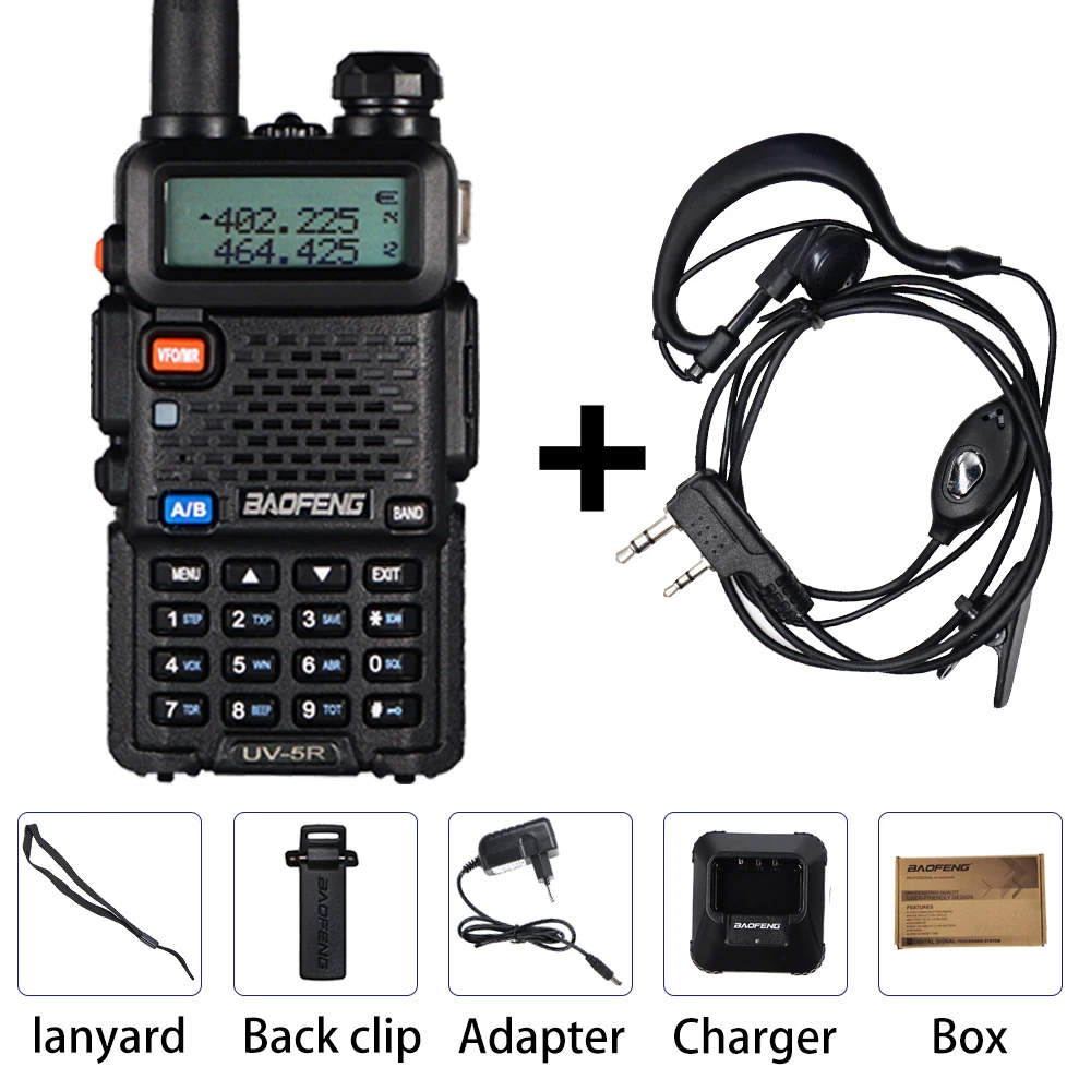 Baofeng UV-5R Walkie Talkie 5 Вт двухдиапазонный СВЧ/УВЧ-трансивер UV 5R Профессиональный охотничий CB Ham радиостанция 128CH двухстороннее радио - Цвет: Camouflage With Box