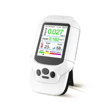 Air Quality Monitor Versatile Formaldehyde TVOC Detector Temperature Humidity Meter for Indoor Pollution Monitoring 0 5 mg formaldehyde detector compact portable formaldehyde tester monitor gas analyzers temperature humidity meter