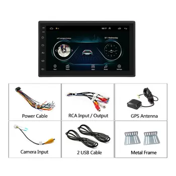 

2 Din for Android radio 7inch GPS Navigation Voice Control MP5 Audio PC Table Car Multimedia Player Rearview Backup