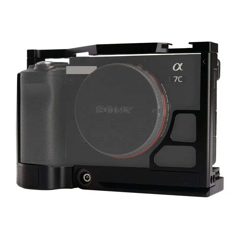 Gabbia Per Fotocamera Wepoto O-A7C Compatibile Con Fotocamera Sony Alpha 7C A7C (Ilce7C)-Pelle In Alluminio