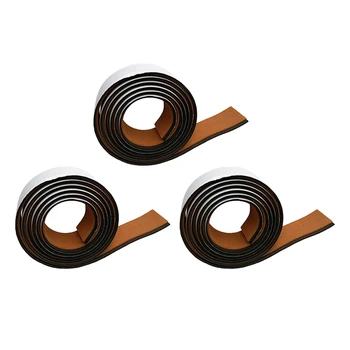 

3x Non-Slip Boat Flooring Decking Edge Strip Pad (94in x 2.3in x 0.24in), 6mm Thickness EVA Foam Faux Teak Marine Mat
