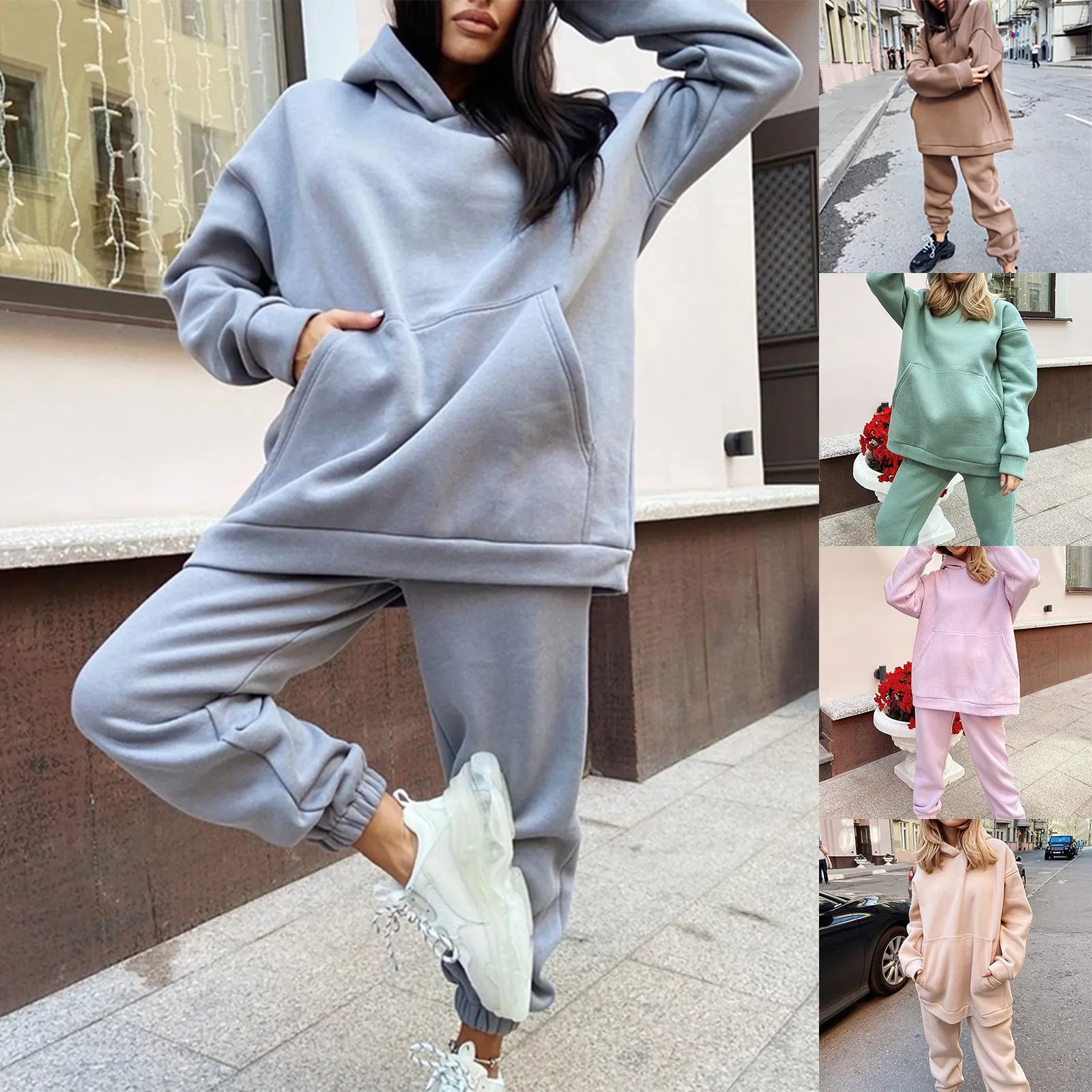 Sweat-shirt à capuche et pantalon De sport pour Femme, ensemble De 2 pièces  à la mode ensemble femme 2 pièces pantalon ensemble jogging femme  survetement femme ensemble 2 pieces - AliExpress