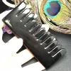 High Quality Natural Amethyst Rose Quartz Crystal Comb Wide Tooth Hair Health Massage Combs Healing Gemstone Gifts Collection 4