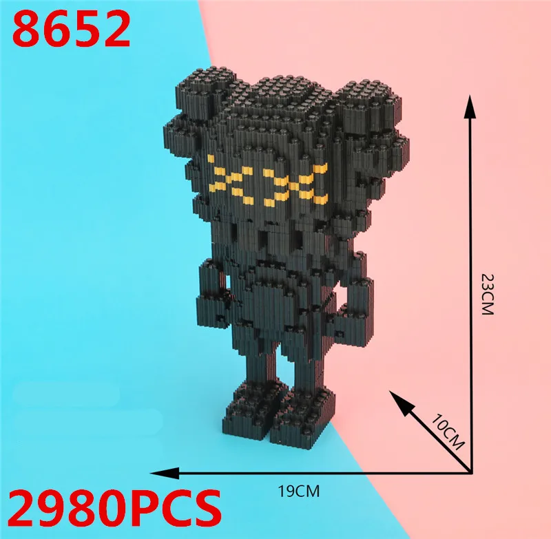 Дешево Для Kaws кукольный череп мультфильм модель строительные блоки кирпичи Дети DIY рождественские подарки игрушки Алмазная кукла взрослая пресс р...