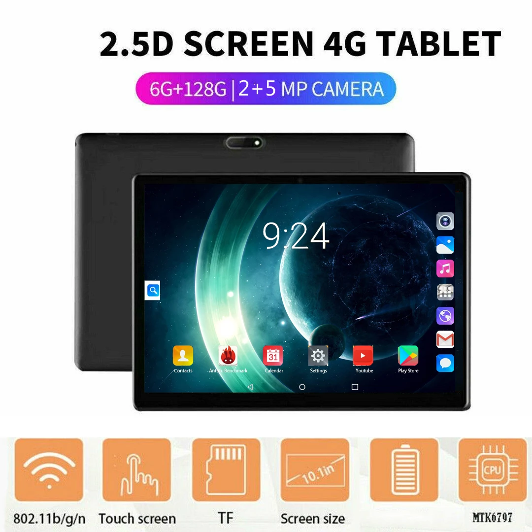 2021 Metal shell 10 inch Octa Core tablet 3G 4G FDD LTE 6GB RAM 128GB ROM 1280x800 Google Android 8.0 OS GPS 10 tablets kids photo