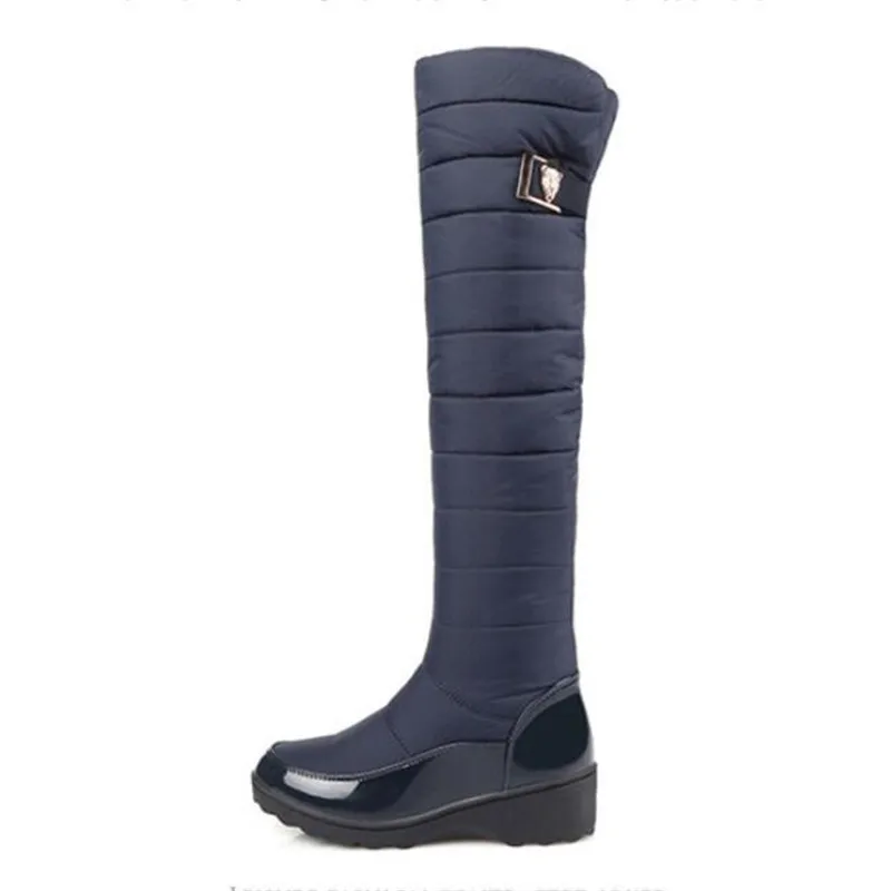 BBZAI New pattern Europe and America Extra large code Cashmere thickening Snow boots 5cm Pumps Superior quality 35-43 44