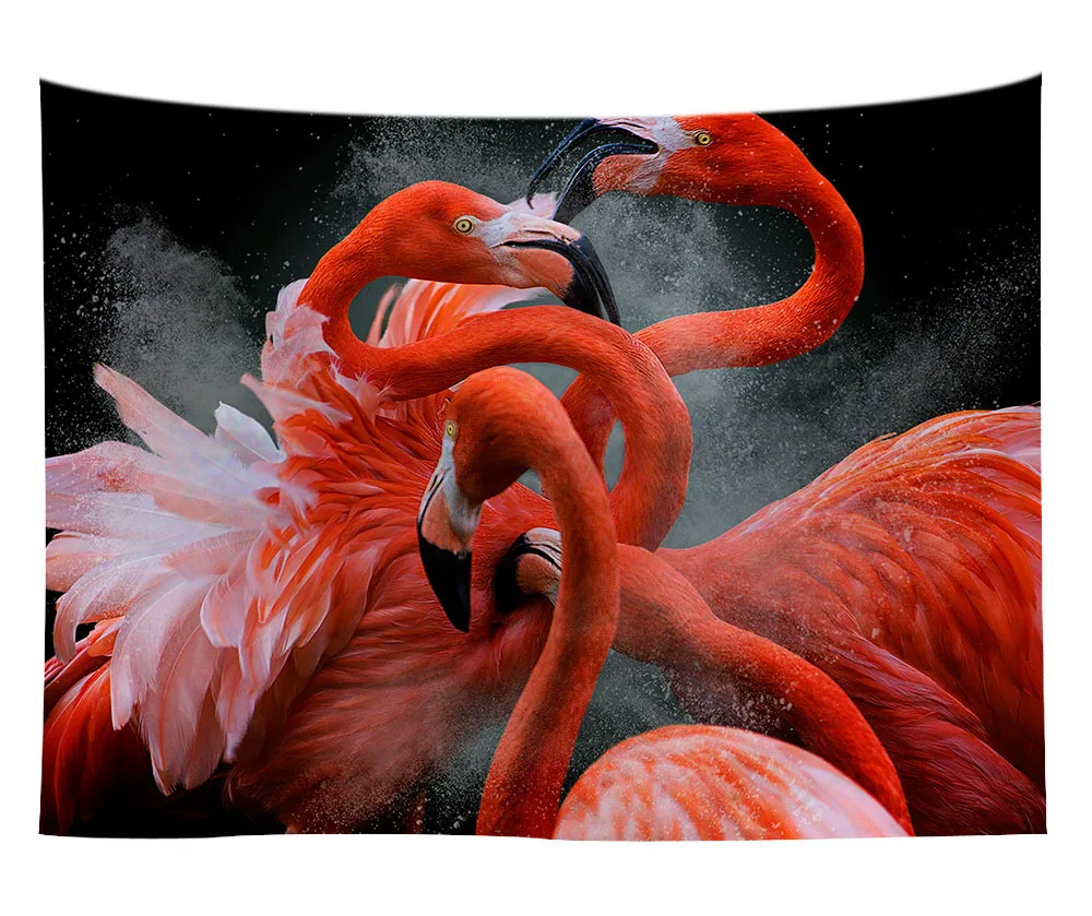

Nordic Ins Wall Hanging Tapestry Flamingo Pattern Printed Art Polyester Tapestry Home Decor Background Throw Blanket Yoga Mat
