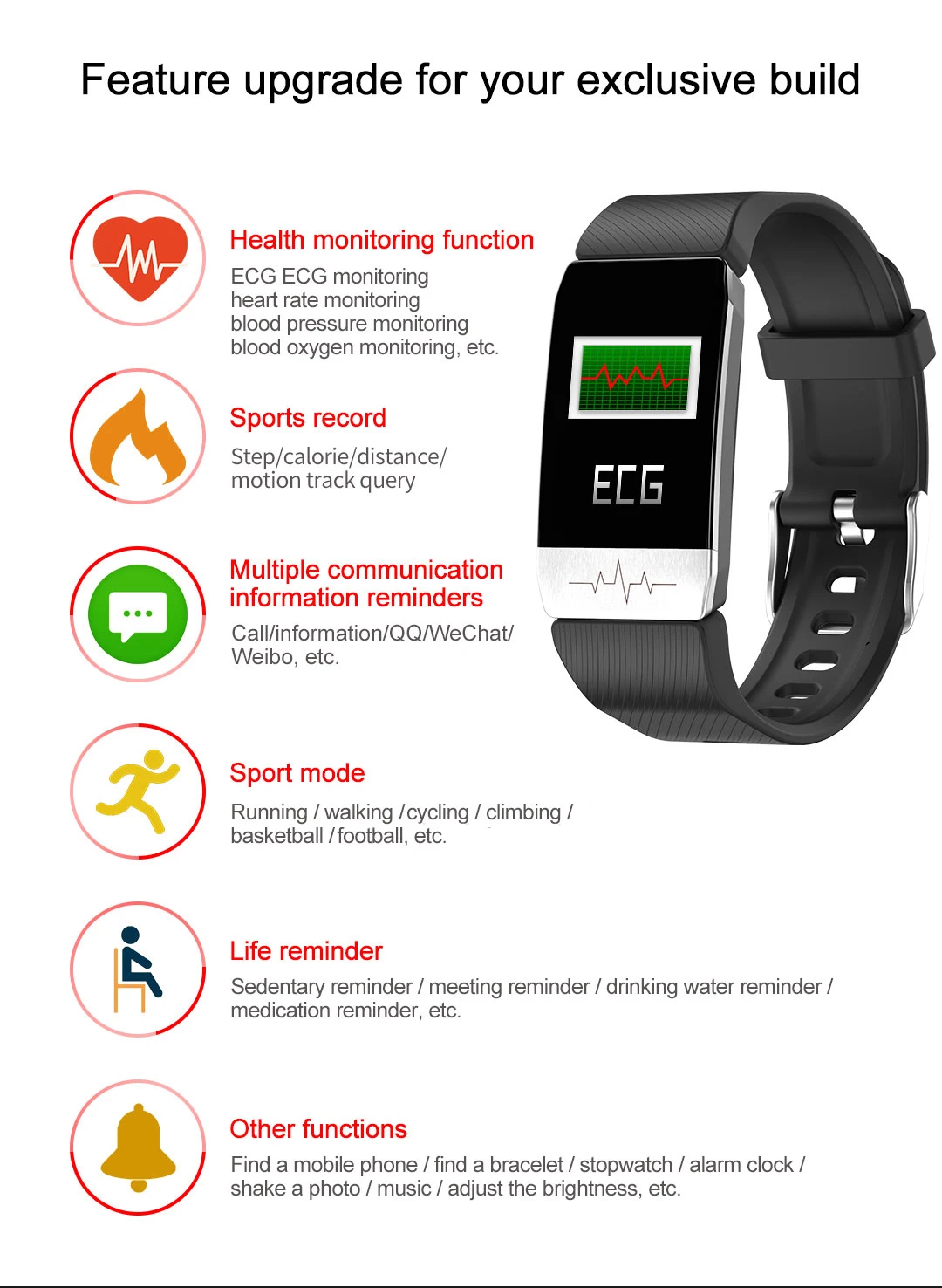 smart watch para oppo com monitor de pressão relógio inteligente com medição de temperatura para os modelos