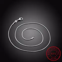 2019 Новое поступление 925 стерлингового серебра 16-24 дюймов ожерелья-цепочки в виде змеи кулон для женщин Мода стерлингового