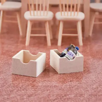 

10 Pcs 1/12 Simulated Storage Container Toys Case Model Photograph Layout Props Wooden Ornaments Doll House Micro World Supplies