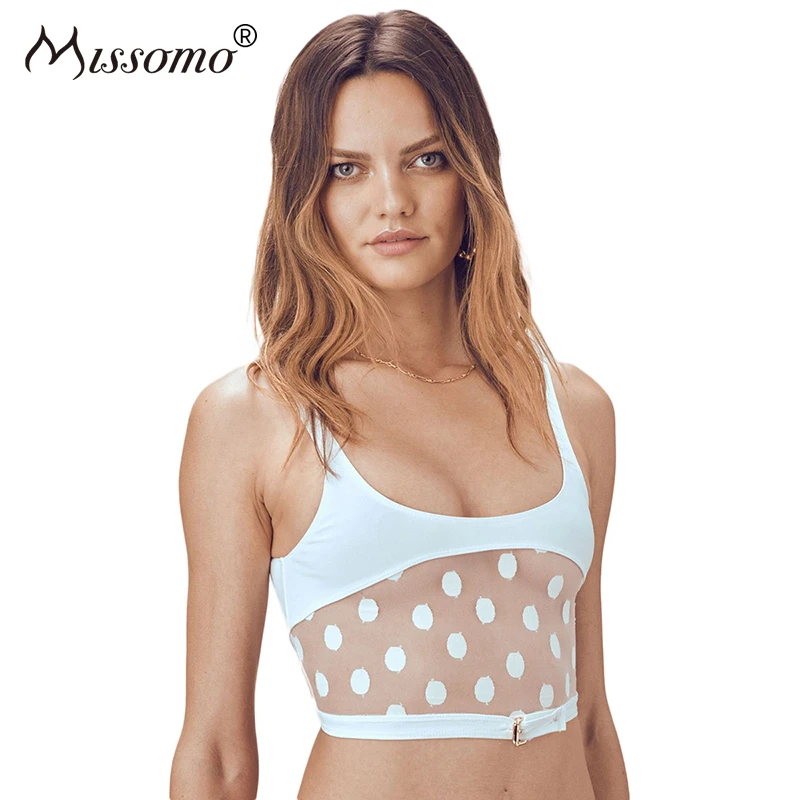 Missomo кружево точка для женщин бюстгальтер Sexy VS BH Bralet беспроводной Modis дамы Push Up Bralette плюс размеры чашки белье укороченный топ