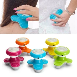 Electric Vibration Body Massager Tripod Mini Handheld Neck Back Head Shoulder Massage Tool Battery USB Dual Charging Health Care