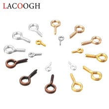 

Small Tiny Mini Eye Pins Eyepins Hooks Eyelets Screw 200Pcs/Lot Threaded Gold Clasps Hooks Jewelry Findings For Making DIY