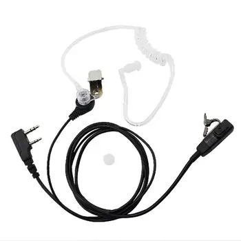 

2 Pin PTT MIC Headset Covert Acoustic Tube In-ear Earpiece For Kenwood TYT Baofeng UV-5R BF-888S CB Radio Accessories