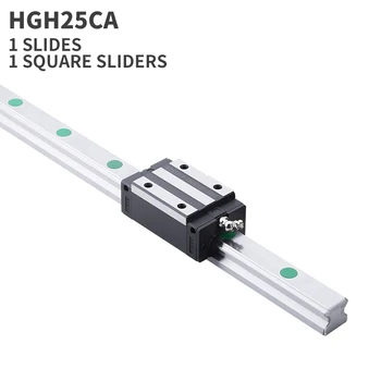 

linear bearing 1pc linear guide HGR25 HGH25 arbitrary length +1pc HGH25CA slider nc parts square guide