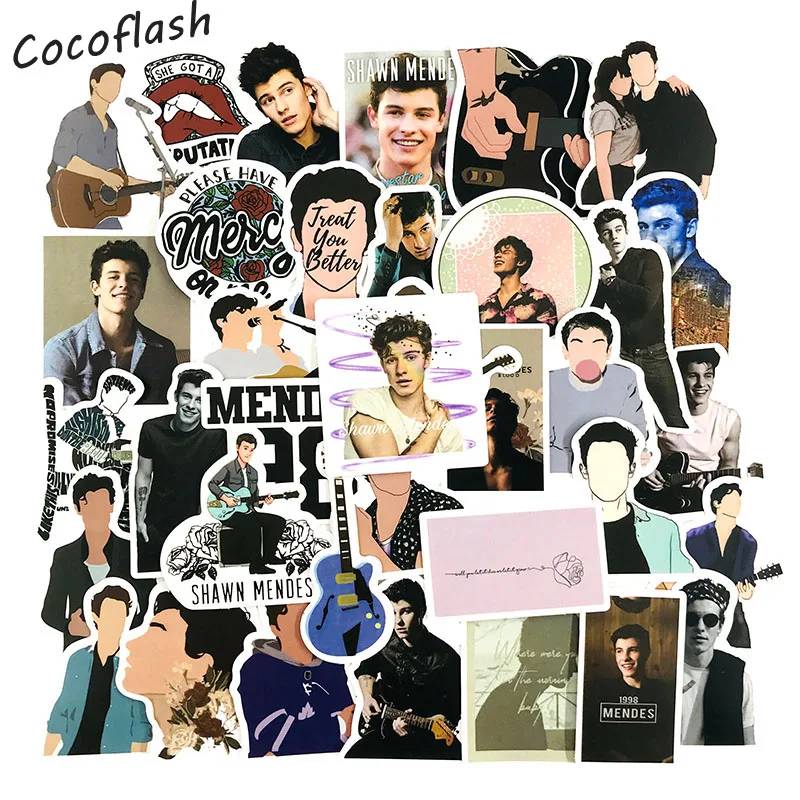 10/50 шт./упак. известной певицы Shawn Mendes наклейки для Чемодан ноутбука Наклейка