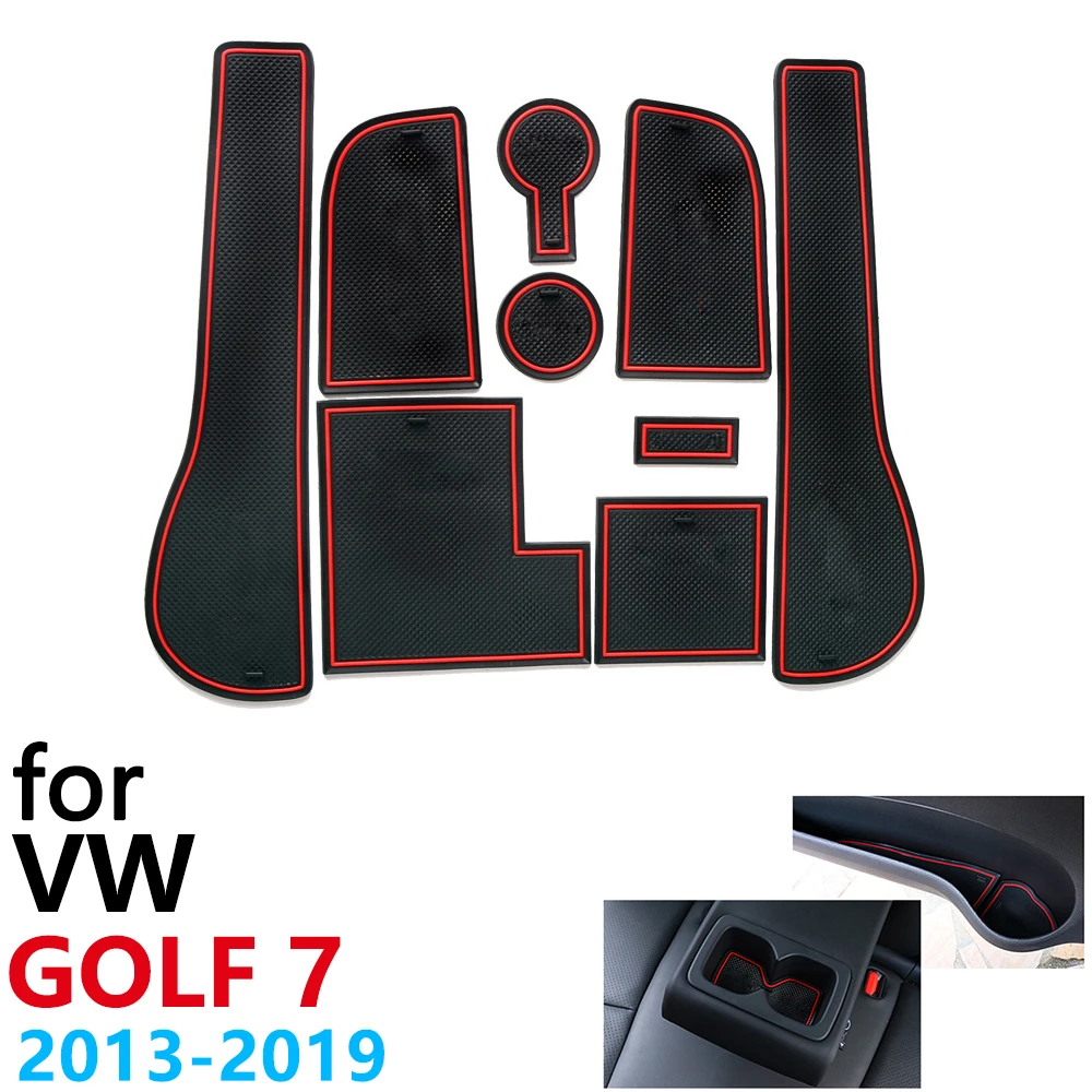 抗スリップゴムカップクッションドア溝マットvwゴルフ7 Mk7フォルクスワーゲン2013 2019 2014 2015 2017 2018アクセサリー車のステッカー Car Stickers Aliexpress