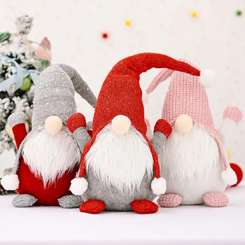 

1PC Christmas Ornament Knitted Plush Doll Christmas Tree Wall Hanging Ornament