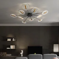 BLack Modern LED Living room ceiling lights for Bedroom study ceiling