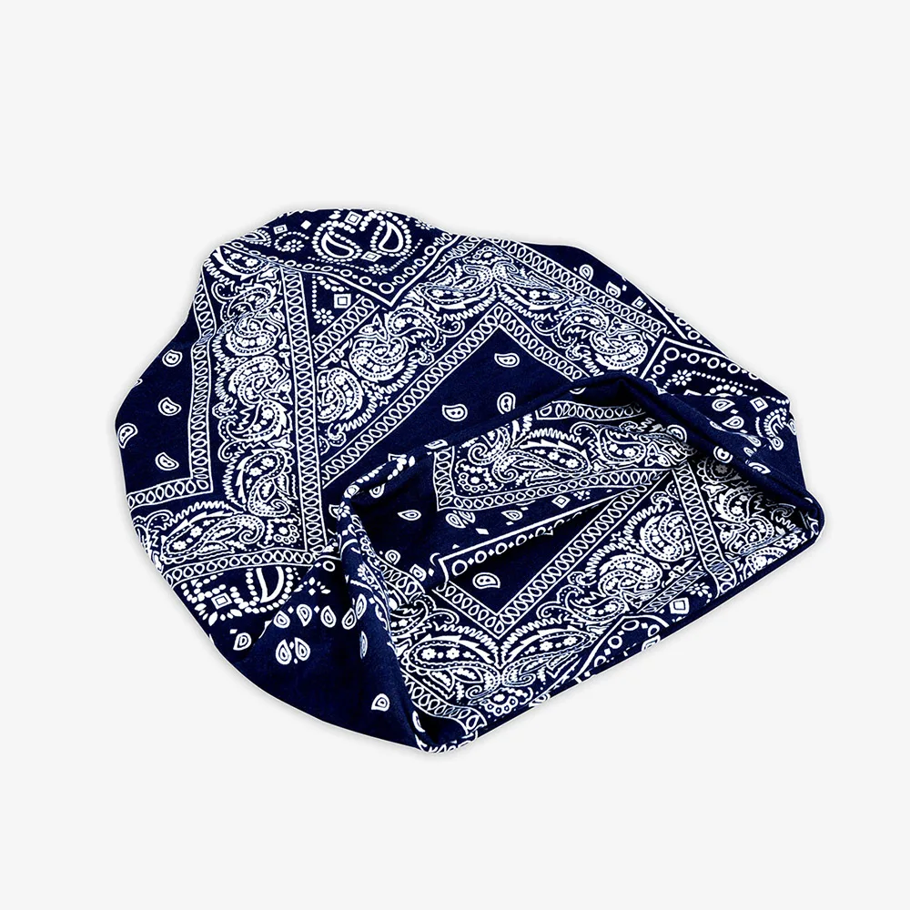 Print Cashew Flower Pattern Hip Hop Beanie Hat Fashion Headgear Multifunctional Skull Cap Scarf For Men Women Winter Autumn