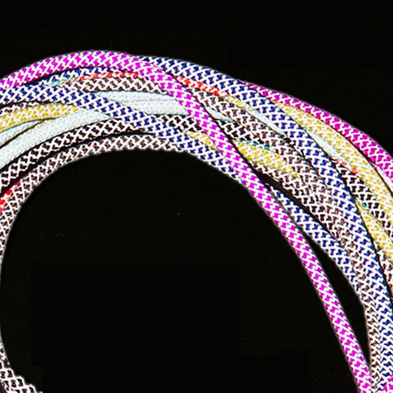 Унисекс Светоотражающие круглые шнурки со светодиодной подсветкой прочные