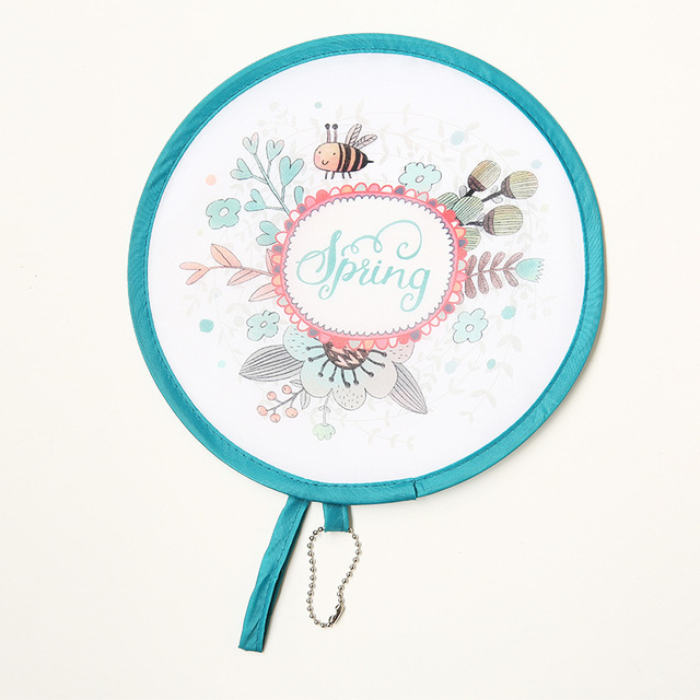 Japanese Foldable Fan Mini Portable Cartoon Pocket Cloth Fan Creative Gift Decorative Fans Large Hand Fan