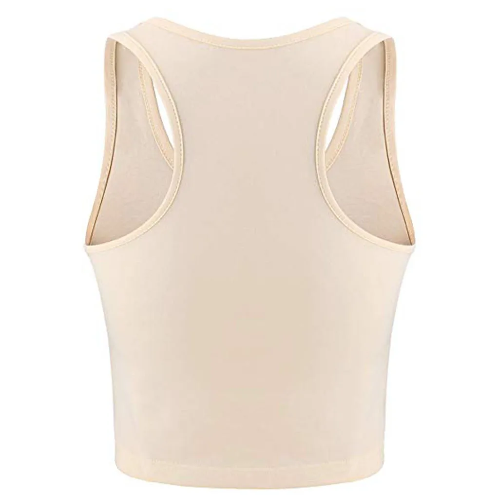 4 Pieces Basic Crop Tops Women Sleeveless Racerback Sport Tank Top Outdoor Solid Fitness O-Neck cropped Top underwear women