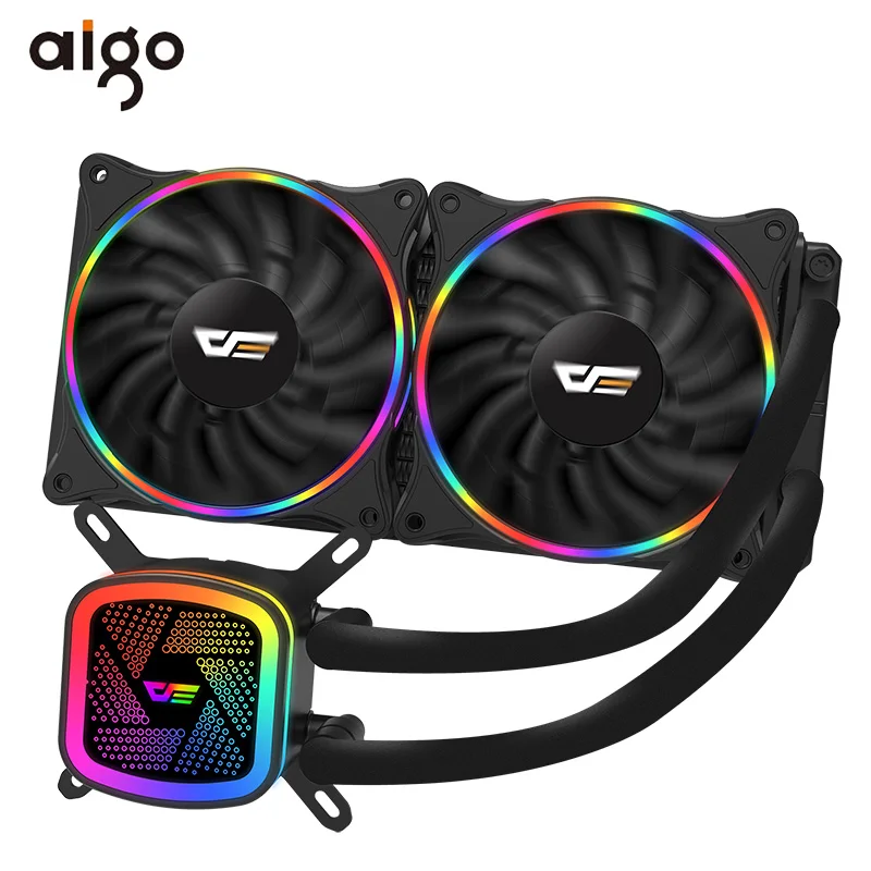 Aigo Pc Case Waterkoeling Computer Cpu Koeler Rgb Water Koeler Heatsink Geïntegreerde Cpu Cooling Radiator Lga 1151/2011/AM3 +/AM4|Ventilatoren en koeling| - AliExpress