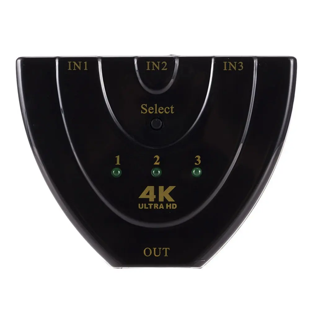 4K* 2K 3x1 hdmi переключатель сплиттер 3 в 1 выход HDTV аудио видео конвертер адаптер с пультом дистанционного управления для XBOX360 DVD PS3 проектор - Цвет: Красный