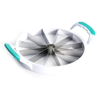 

Watermelon Slicer Large Stainless Steel Fruit Cantaloup Melon Slicer Peeler Reel Suitable for Household Kitchen